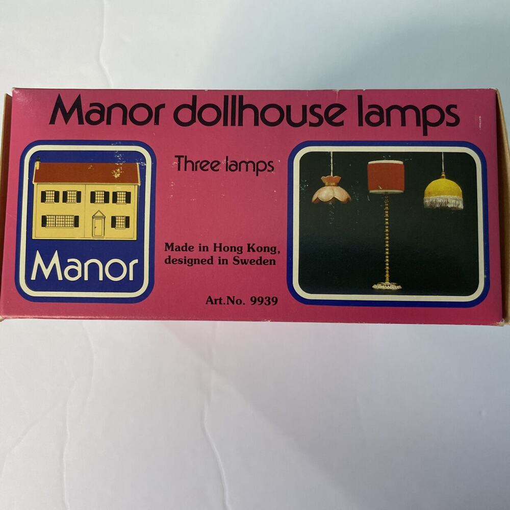 HTF Vintage Manor Dollhouse Wired Lamps - Picture 6 of 11